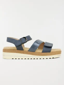 Sandales compensées bleues femme (36-41)