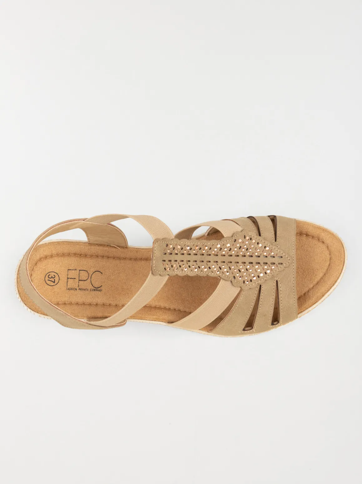 Sandales compensées femme strass (36-41)