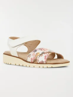 Sandales compensées fleurs femme (36-41)