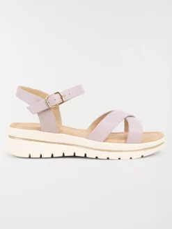 Sandales compensées lilas fille (31-36)