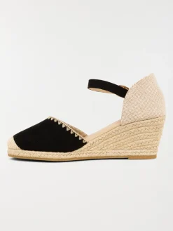 Sandales compensées noires femme (36-41)
