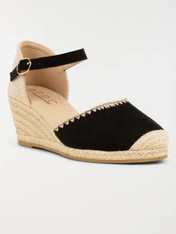 Sandales compensées noires femme (36-41)
