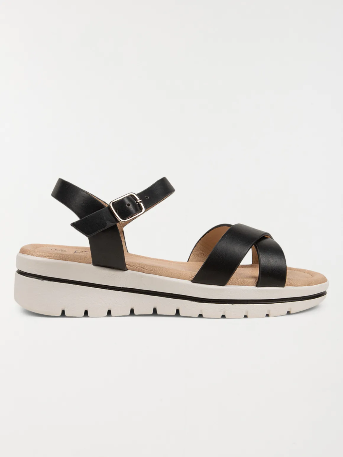 Sandales compensées noires fille (36-39)