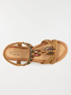 Sandales compensées perles femme (36-41)