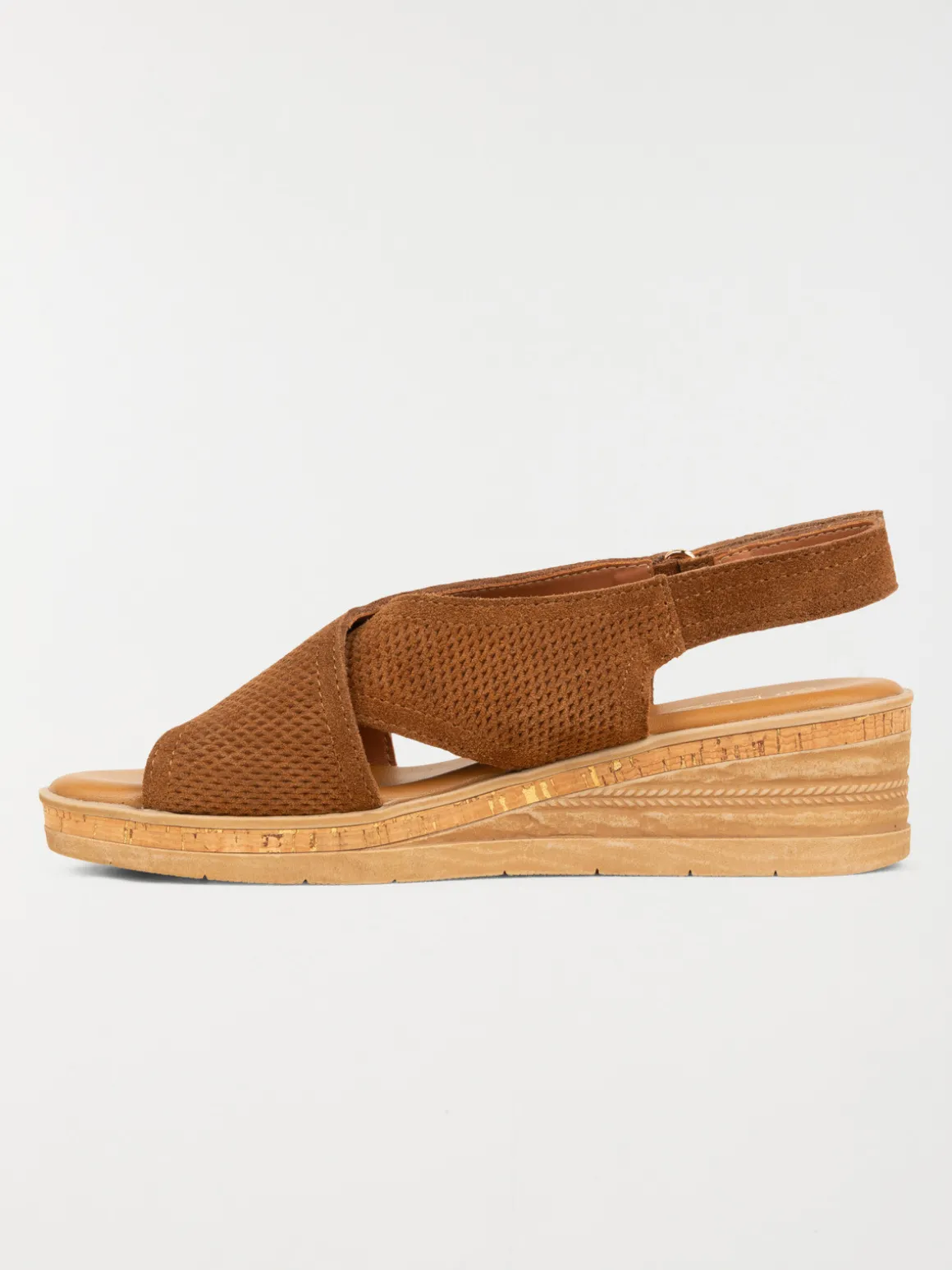 Sandales compensées tan femme (36-41)