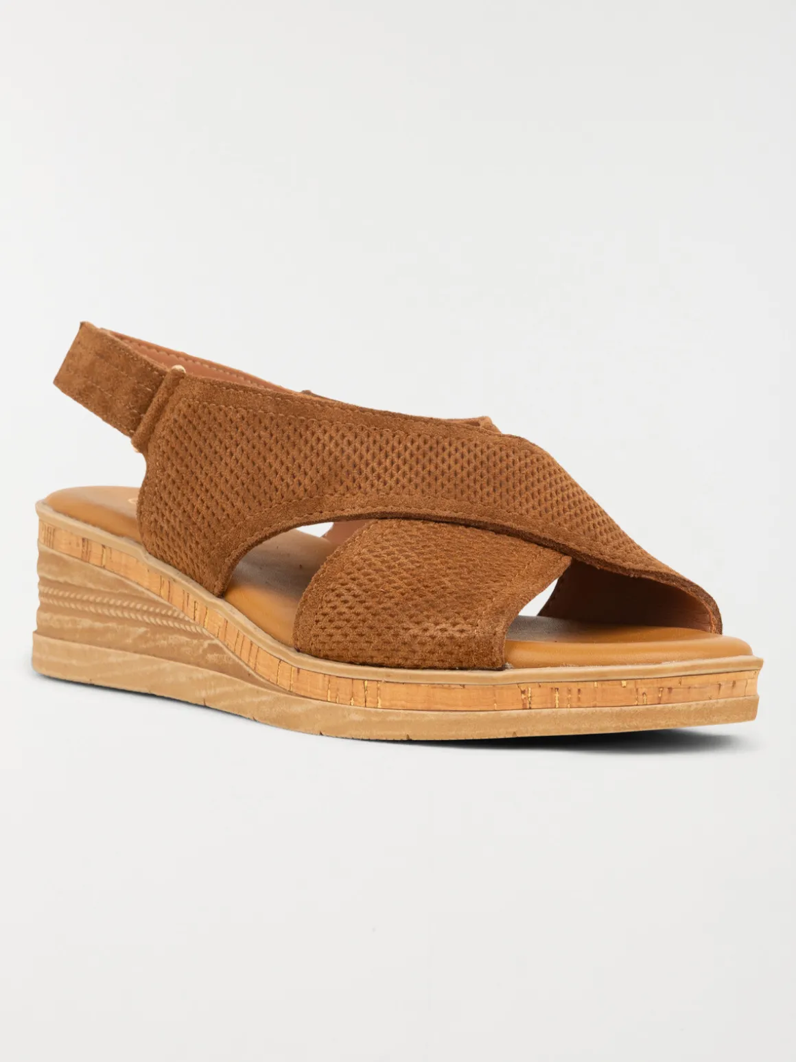 Sandales compensées tan femme (36-41)