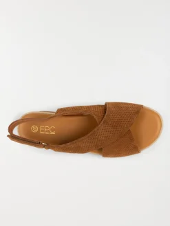 Sandales compensées tan femme (36-41)