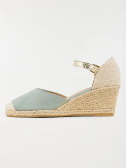Sandales compensées vertes femme (36-41)