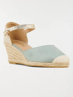 Sandales compensées vertes femme (36-41)