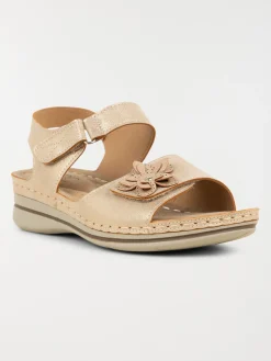 Sandales conforts dorées femme (36-41)