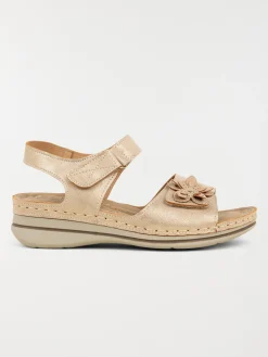 Sandales conforts dorées femme (36-41)