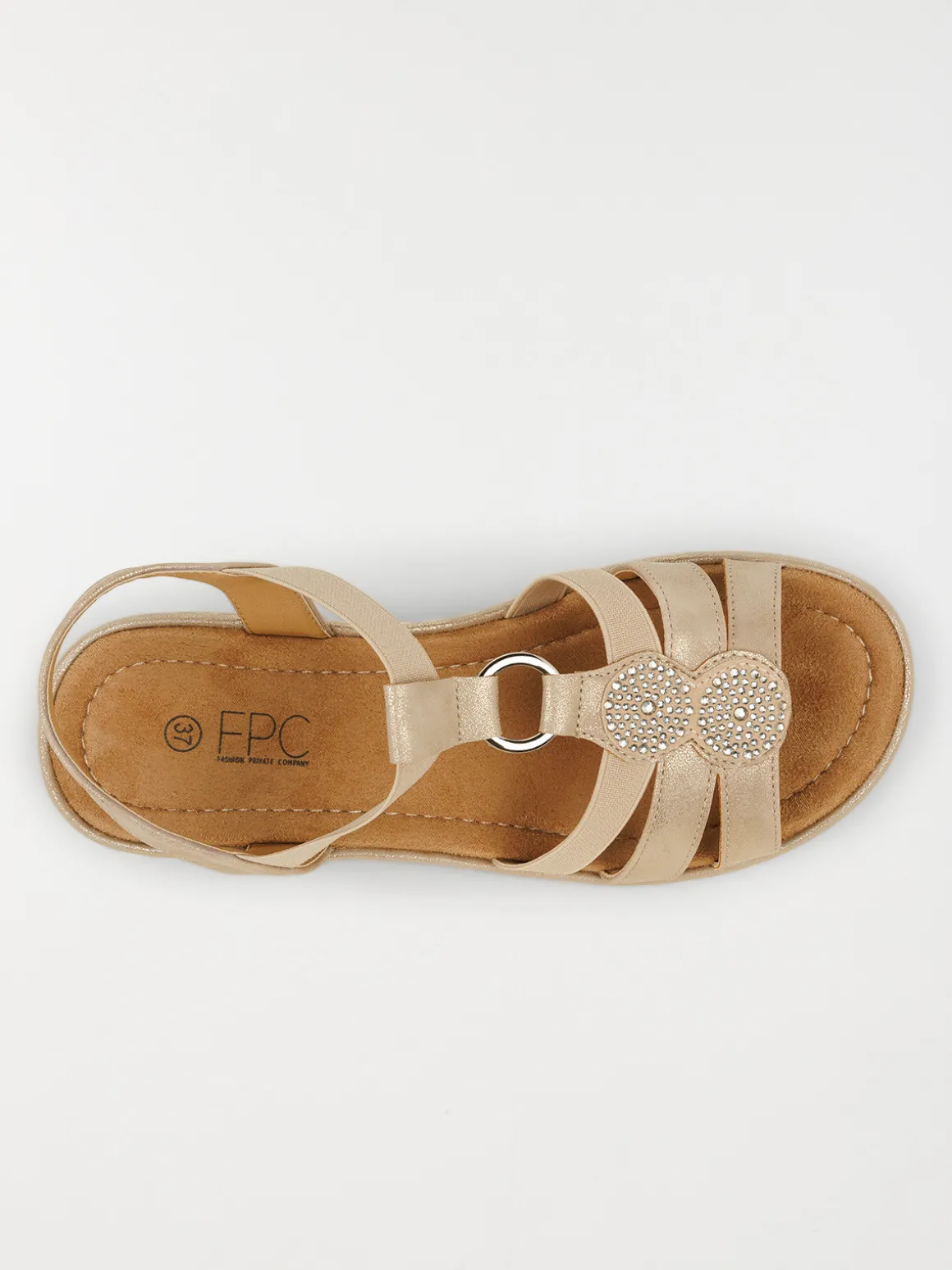 Sandales conforts strass femme (37-42)