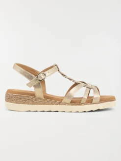 Sandales dorées conforts femme (36-41)