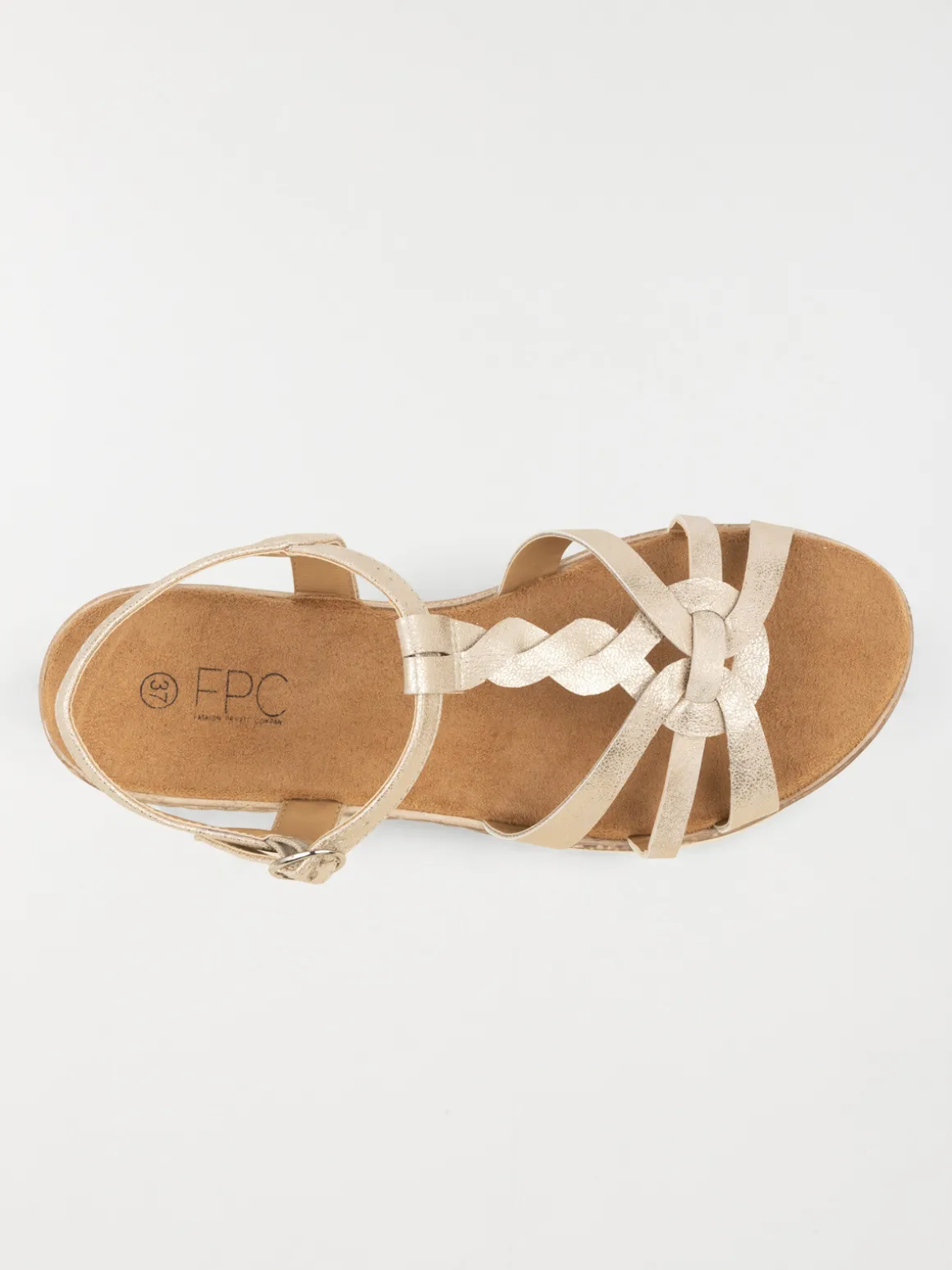 Sandales dorées conforts femme (36-41)