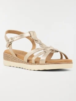 Sandales dorées conforts femme (36-41)