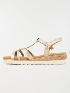 Sandales dorées conforts femme (36-41)