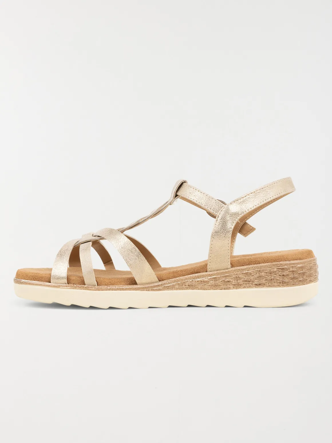 Sandales dorées conforts femme (36-41)