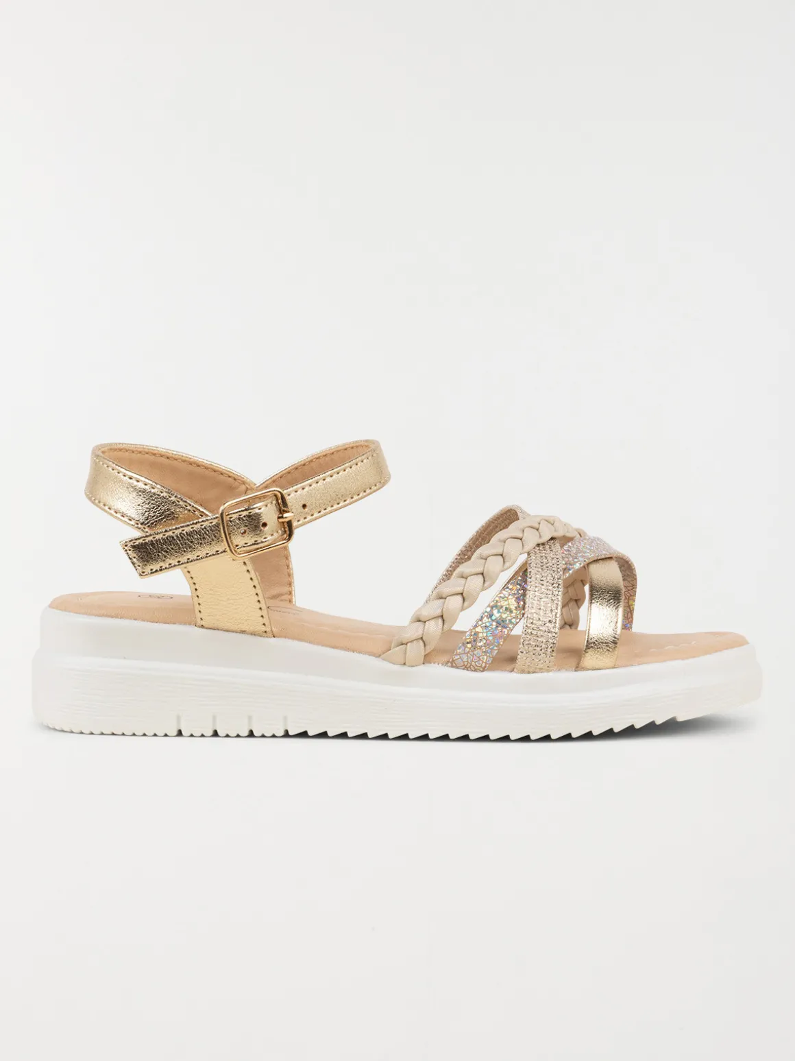 Sandales dorées fille plateforme (31-36)