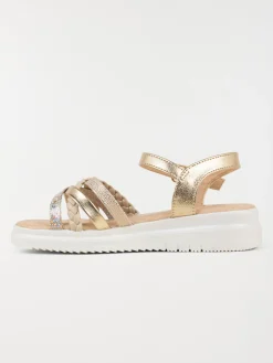 Sandales dorées fille plateforme (31-36)