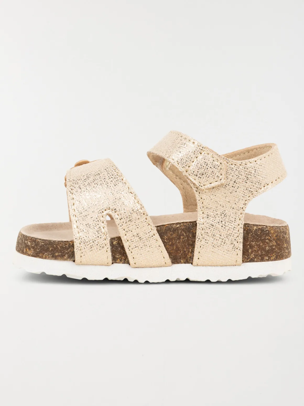 Sandales dorées fleur fille (20-23)
