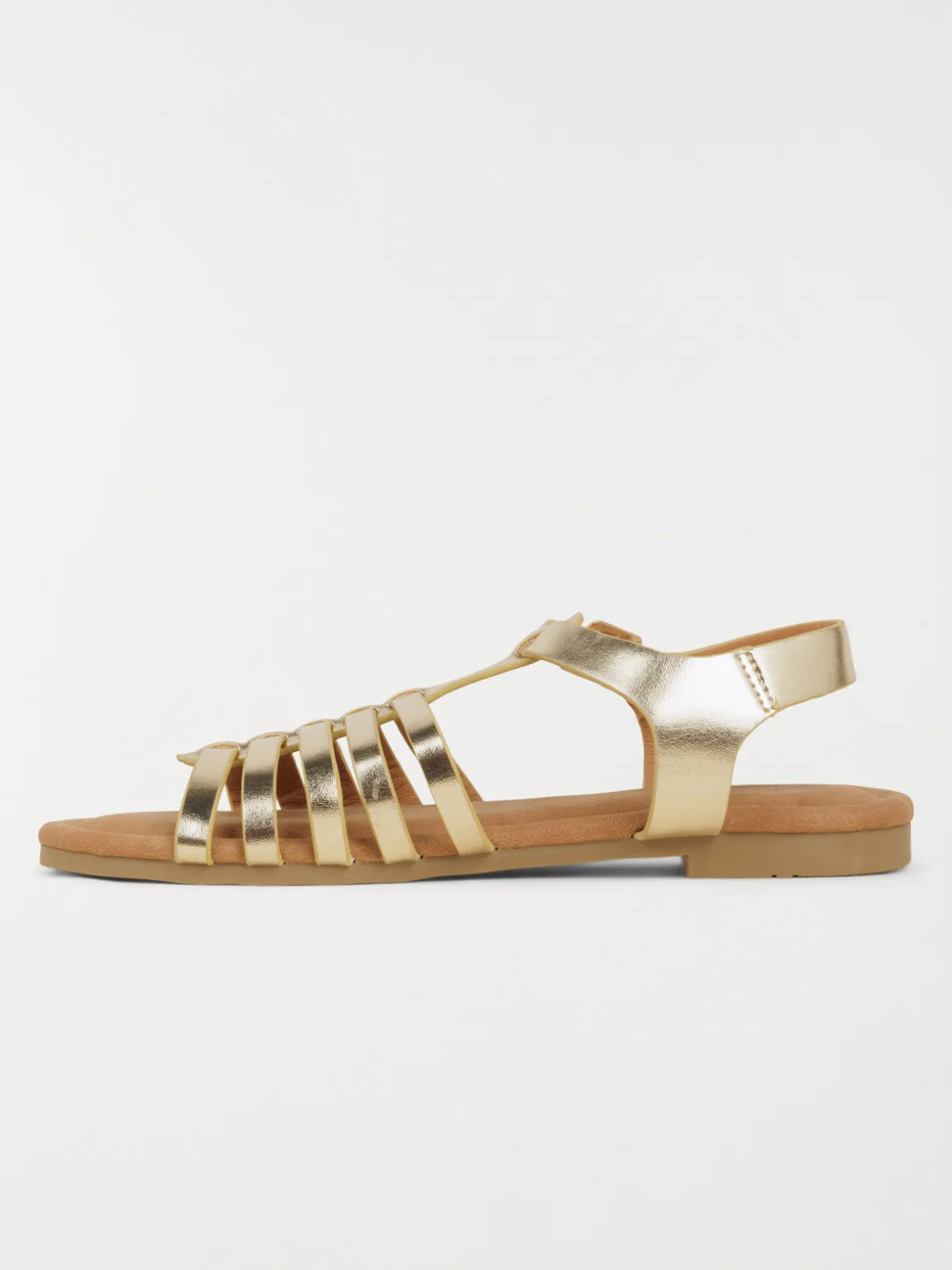 Sandales dorées plates femme (36-41)
