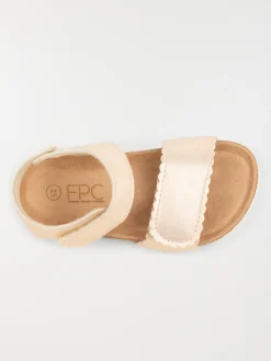 Sandales dorées scratchs fille (24-30)