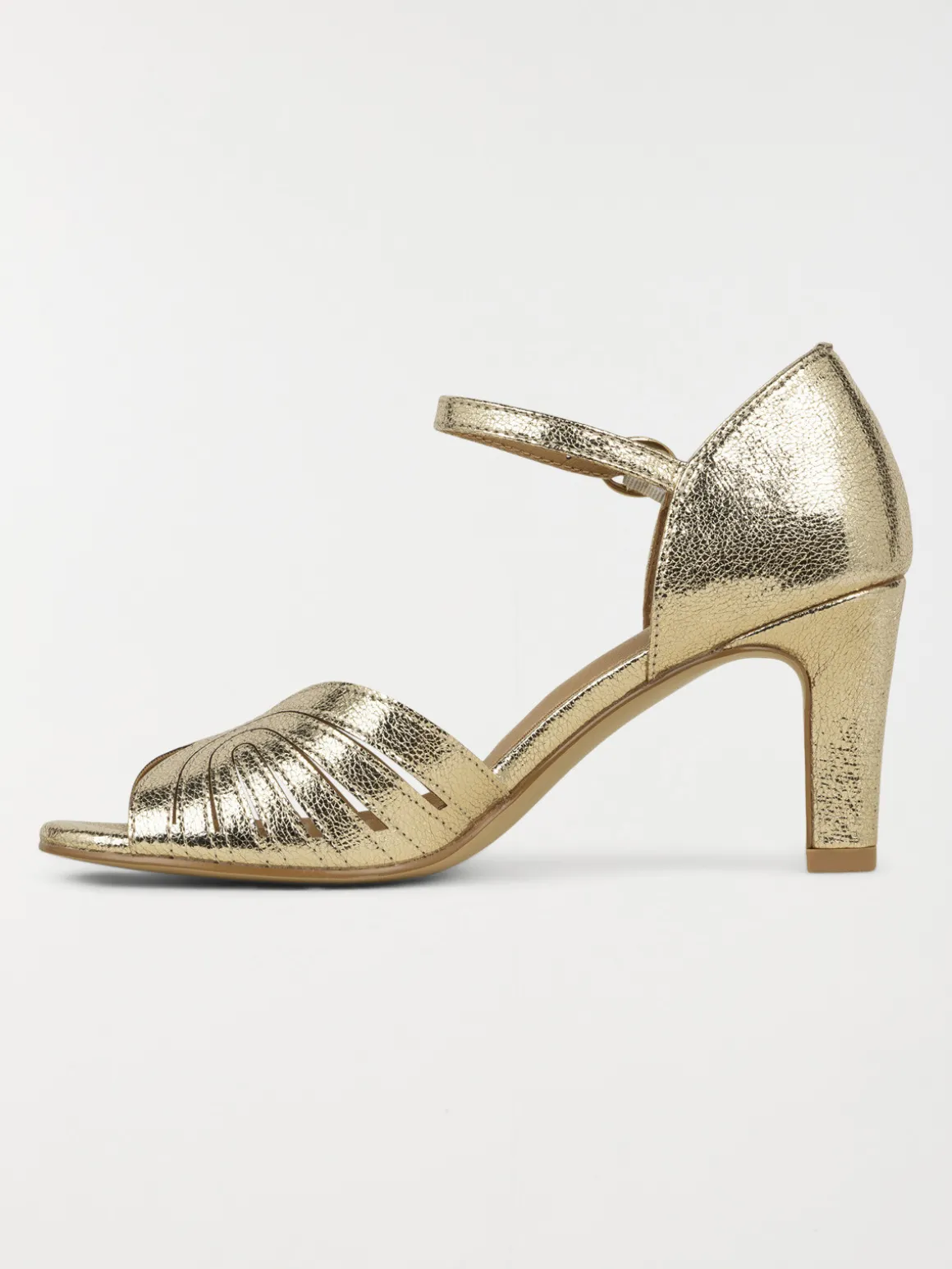 Sandales dorées talon haut femme (36-41)