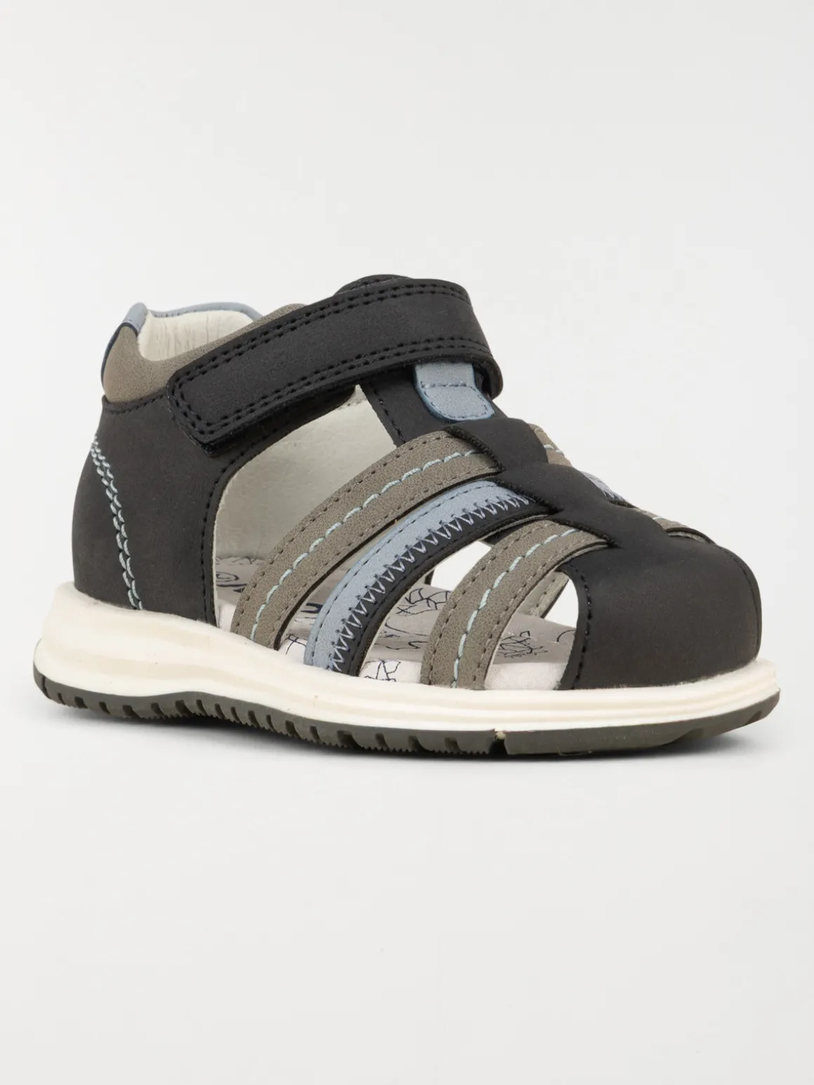 Sandales fermées grises garçon (24-30)