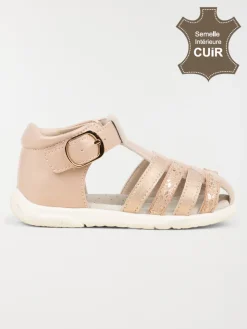 Sandales fermées roses fille (18-23)