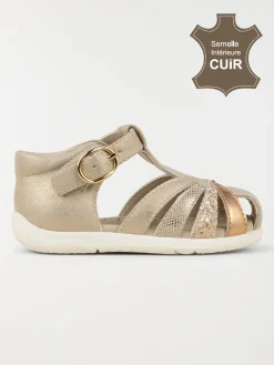 Sandales fille à boucle dorées (18-23)