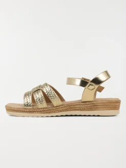 Sandales fille coloris doré (31-35)