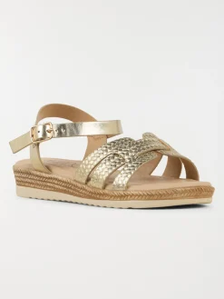 Sandales fille coloris doré (31-35)