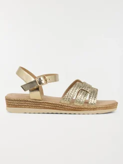 Sandales fille coloris doré (31-35)