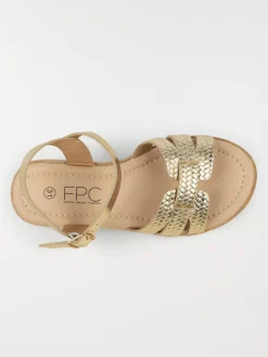 Sandales fille coloris doré (31-35)