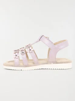 Sandales fleurs 3D lilas fille (24-30)