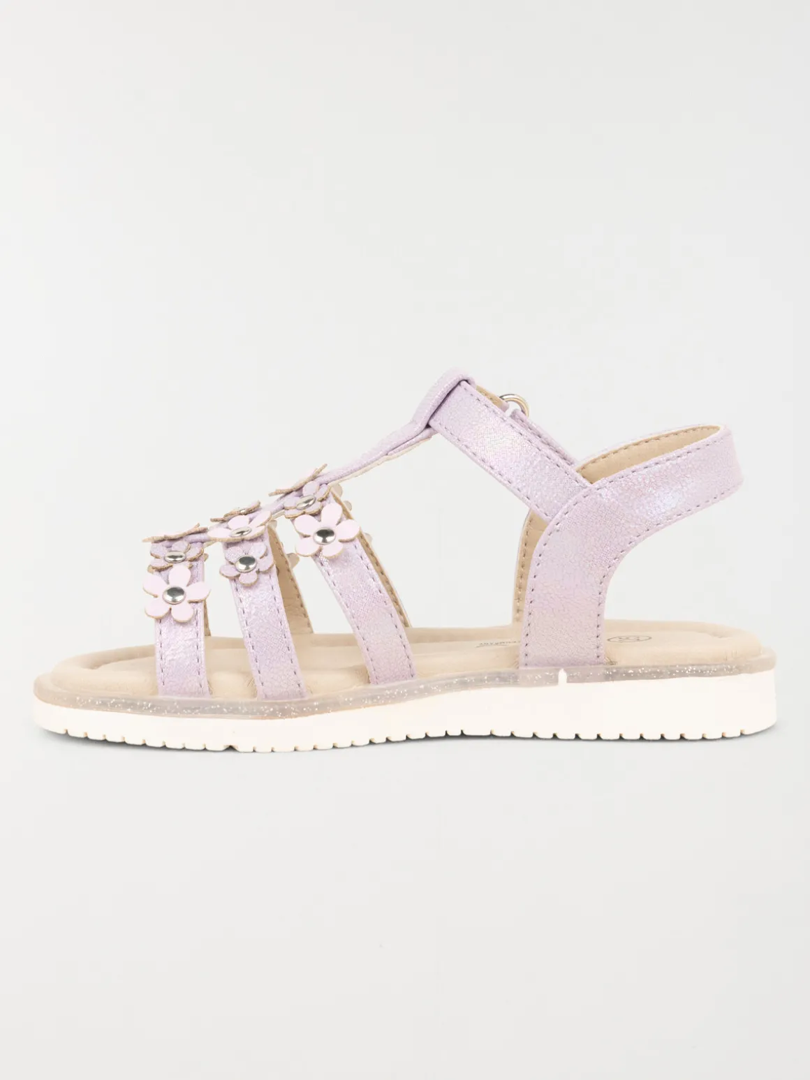 Sandales fleurs 3D lilas fille (24-30)
