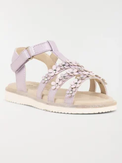 Sandales fleurs 3D lilas fille (24-30)