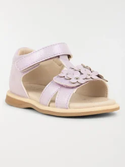 Sandales fleurs lilas fille (19-23)