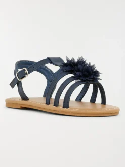 Sandales fleurs tissus fille (31-36)