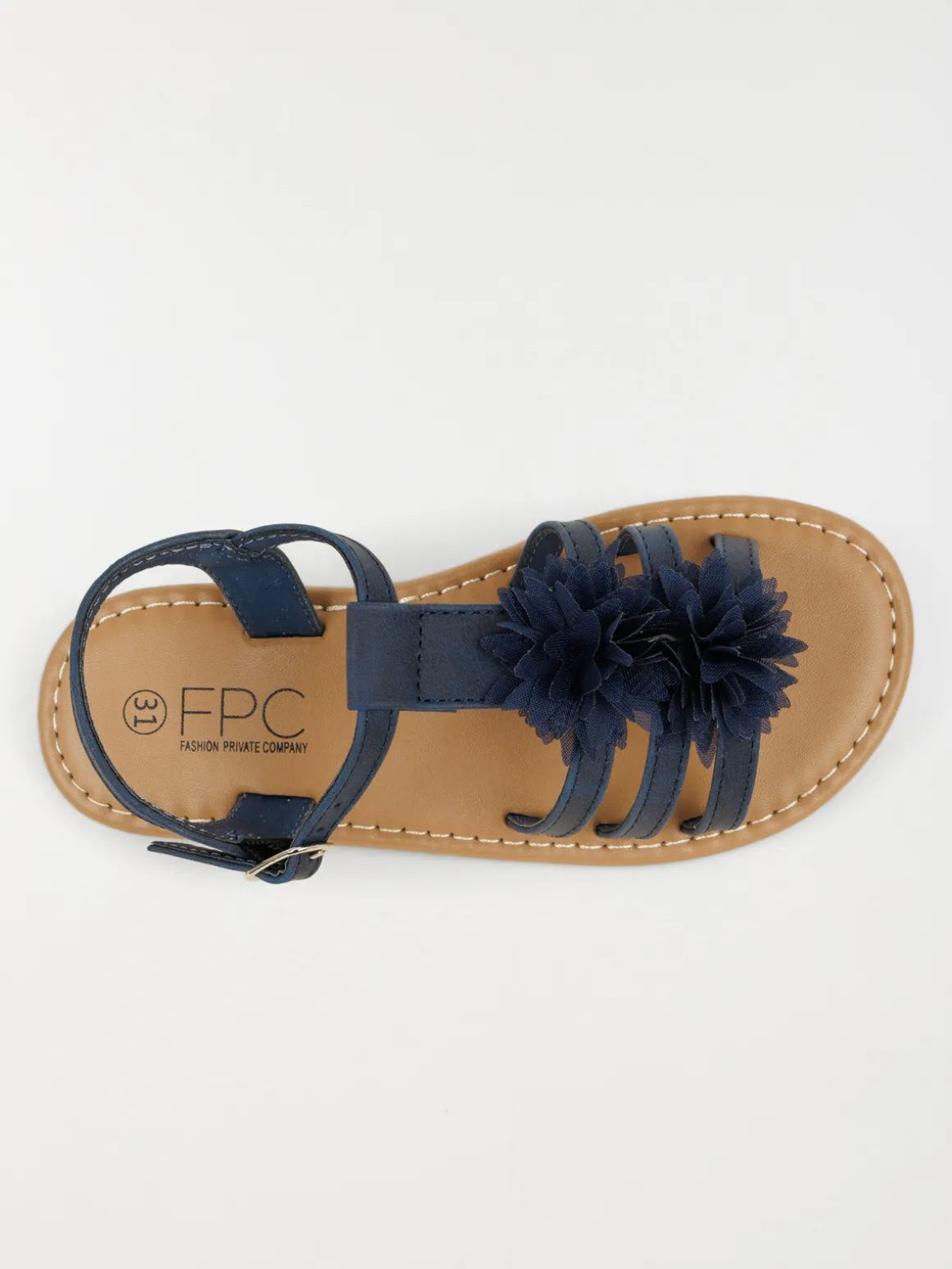Sandales fleurs tissus fille (31-36)