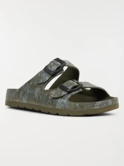 Sandales imprimées garçon kaki (31-35)