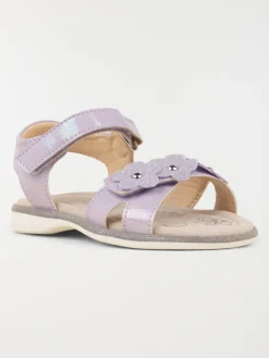 Sandales lilas fleurs fille (24-30)