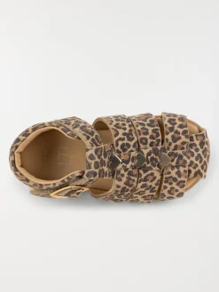 Sandales léopard et coeurs fille (19-23)