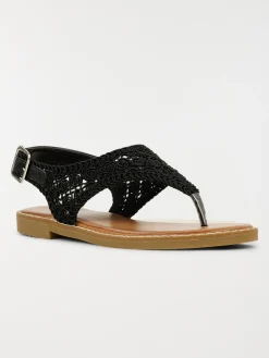 Sandales macramé plates femme (36-41)