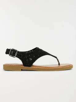 Sandales macramé plates femme (36-41)