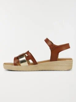 Sandales marrons et dorées femme (36-41)