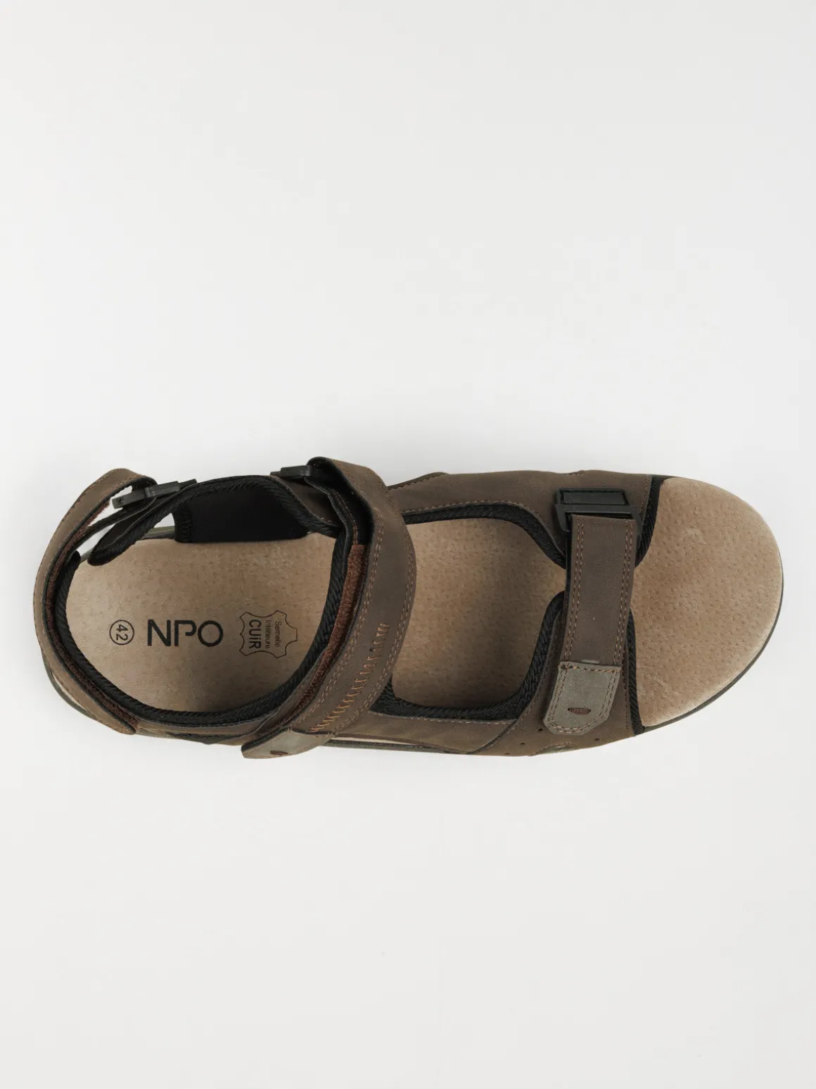 Sandales marrons scratchs homme (40-45)