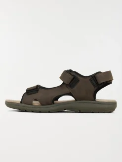 Sandales marrons scratchs homme (40-45)