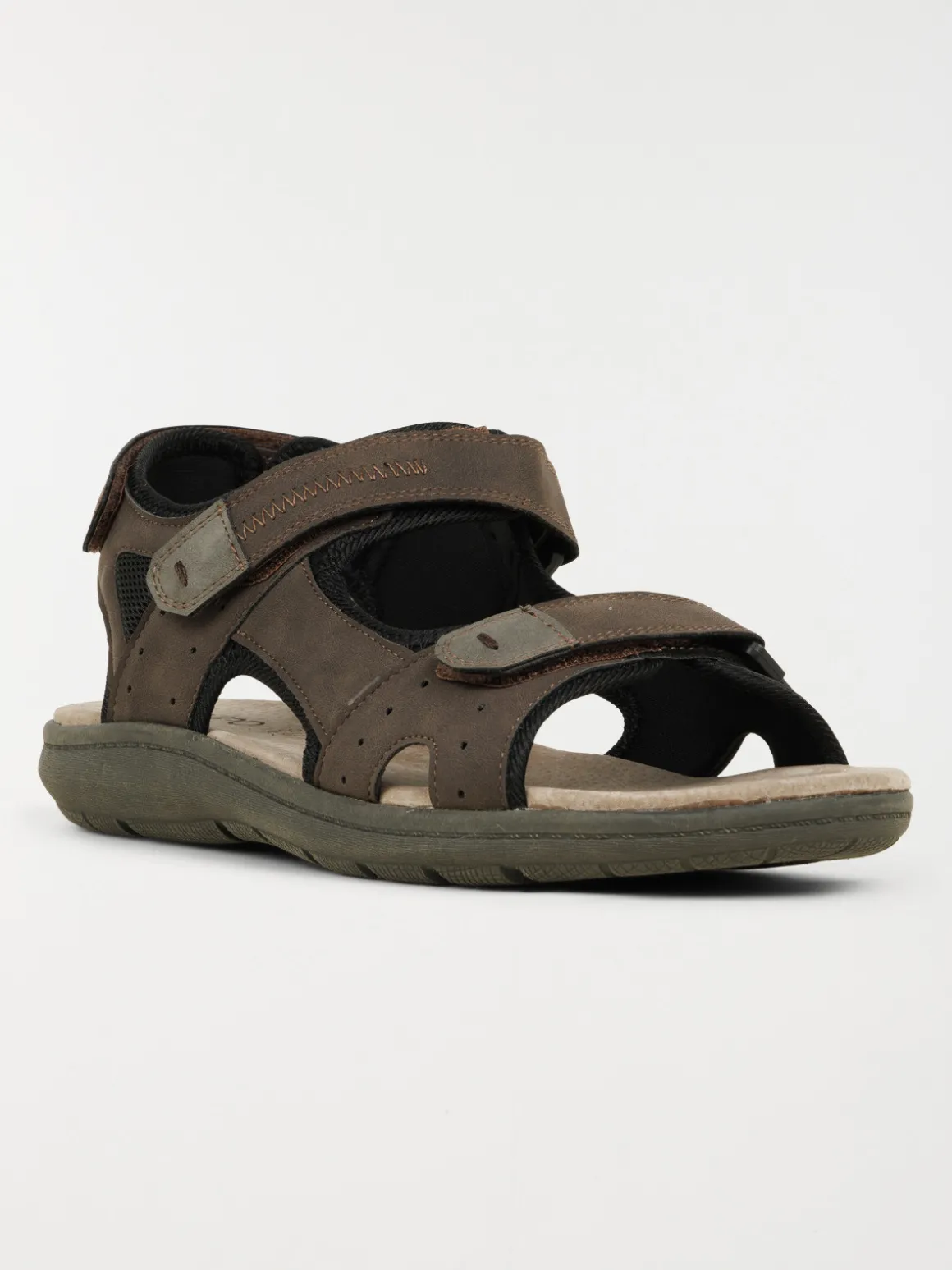 Sandales marrons scratchs homme (40-45)