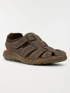 Sandales marrons scratchs homme (40-45)